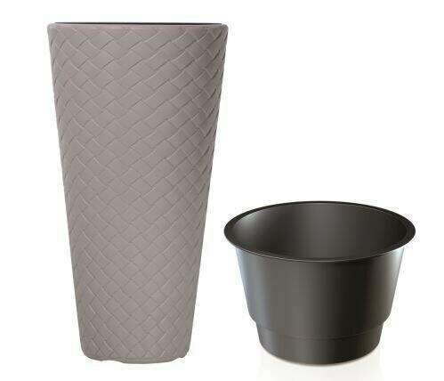 Blomkruka MATUBA SLIM + insättning mocca 30cm