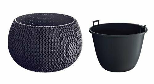 Blomkruka med insats SPLOFY BOWL antracit 29cm