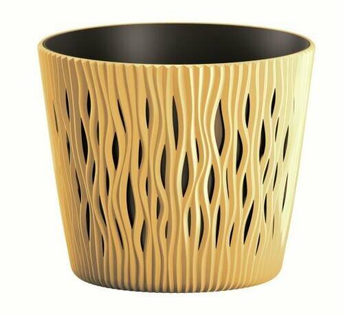 Blomkruka med SANDY ROUND senap 18,9 cm