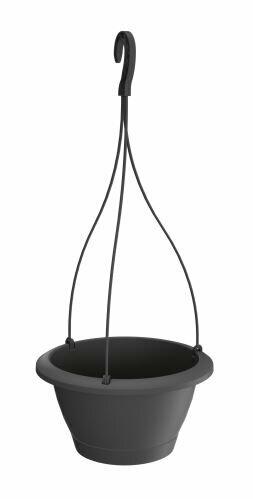 Hängande blomkruka RESPANA B antracit 27 cm