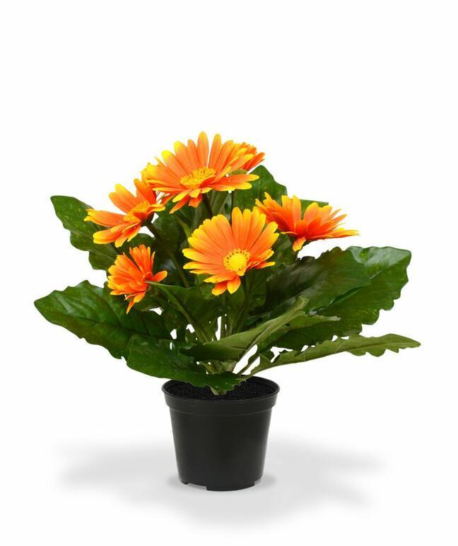 Konstgjord Gerbera -växt apelsin 30 cm