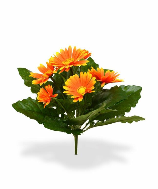 Konstgjord Gerbera -växt apelsin 30 cm