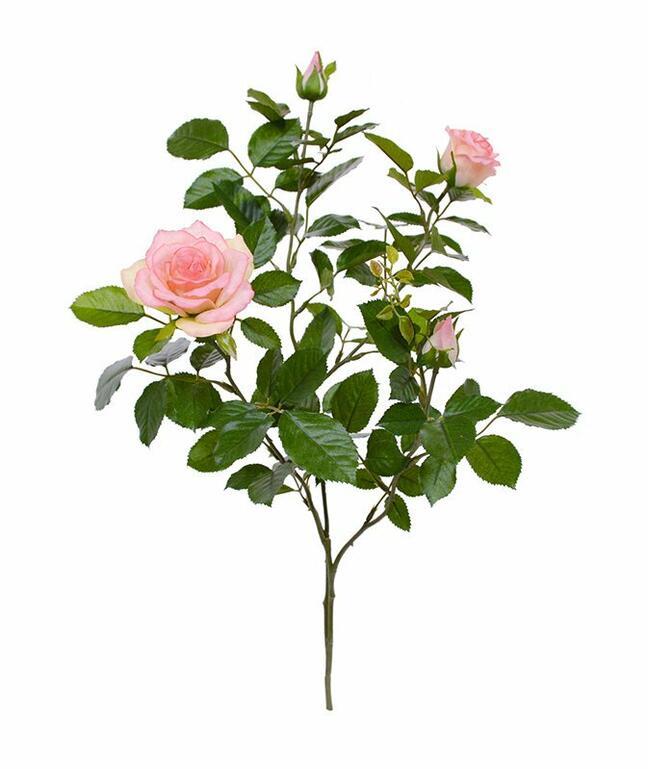 Konstgjord gren Rosa ros 70 cm