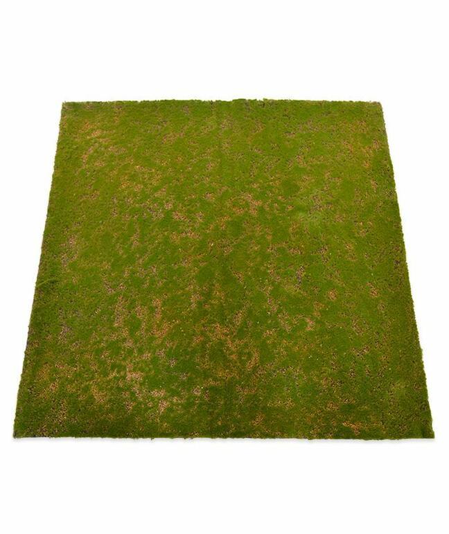 Konstgjord mossmatta 100 x 100 cm - grön