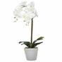 Konstgjord orkidé vit 65 cm