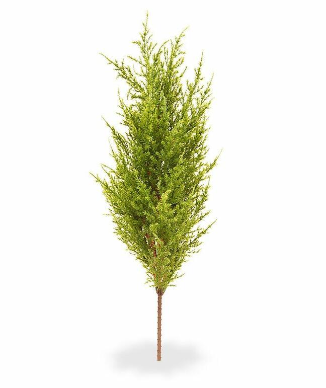 Konstgjord träd Cypress grön-gul 56 cm