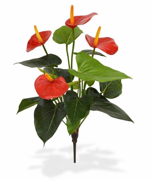Konstgjord växt Anthurium röd 40 cm
