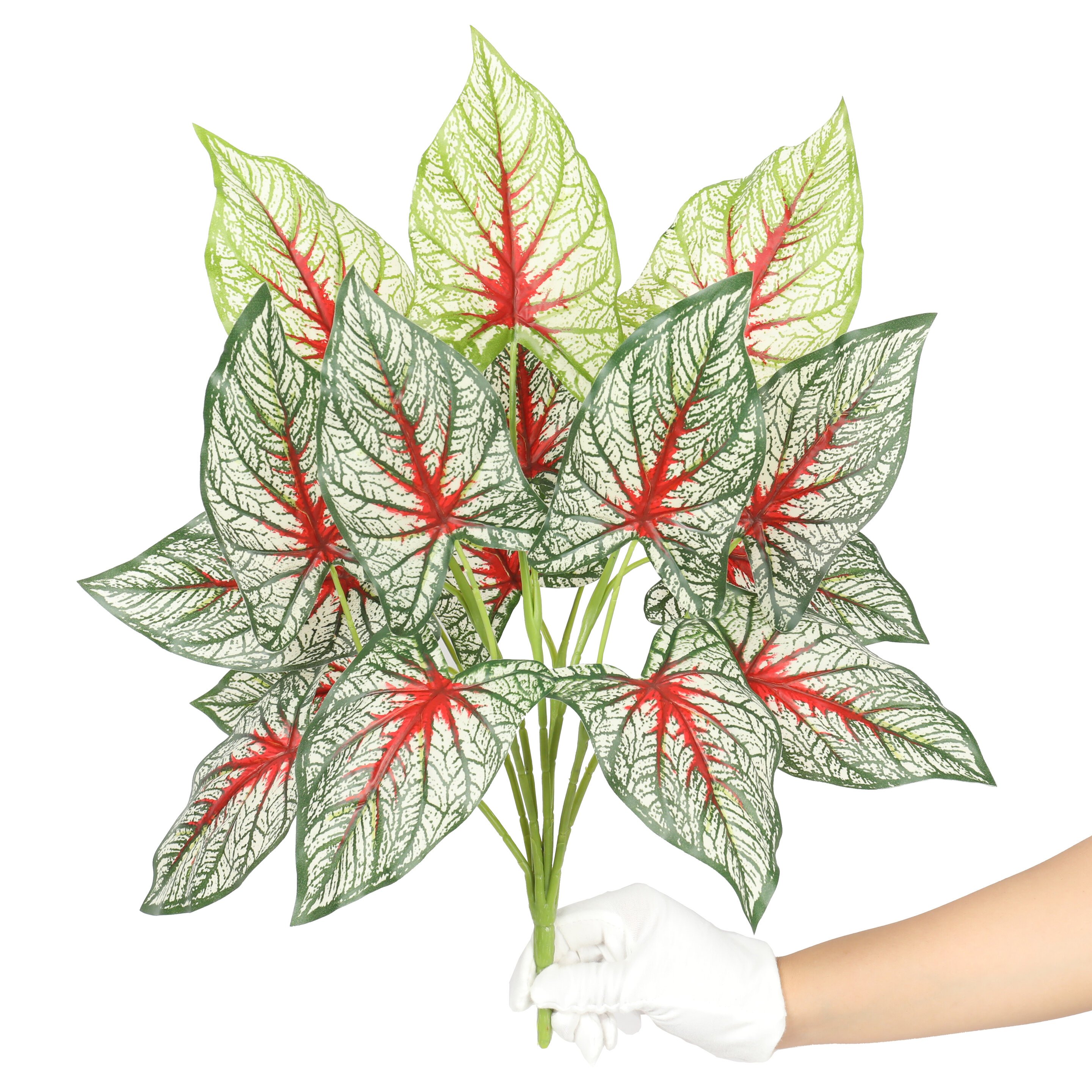 Konstgjord växt Calladium mångfärgad 50 cm