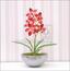 Konstgjord växt Orchidea Cymbidium vinröd 50 cm