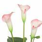 Konstgjord växt Vit-rosa calla 50 cm