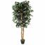 Konstgjorda träd Fikus Benjamin vinröd 120 cm