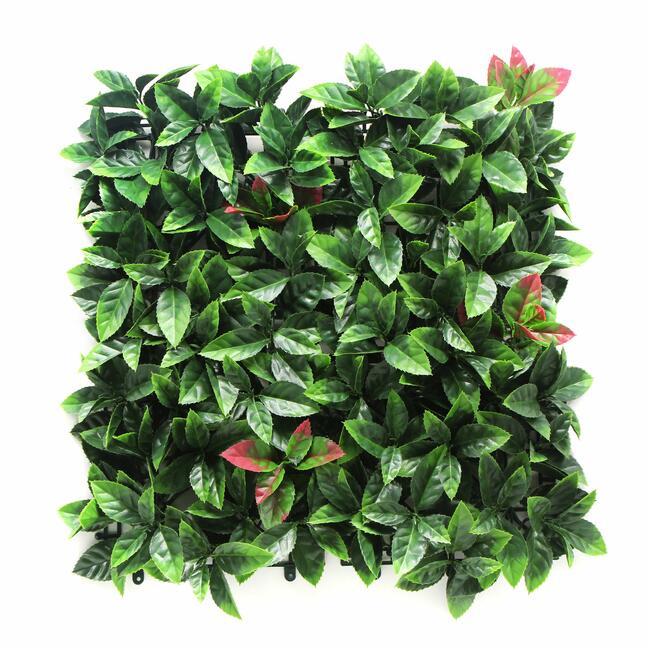 Photinia konstgjord panel - 50x50 cm